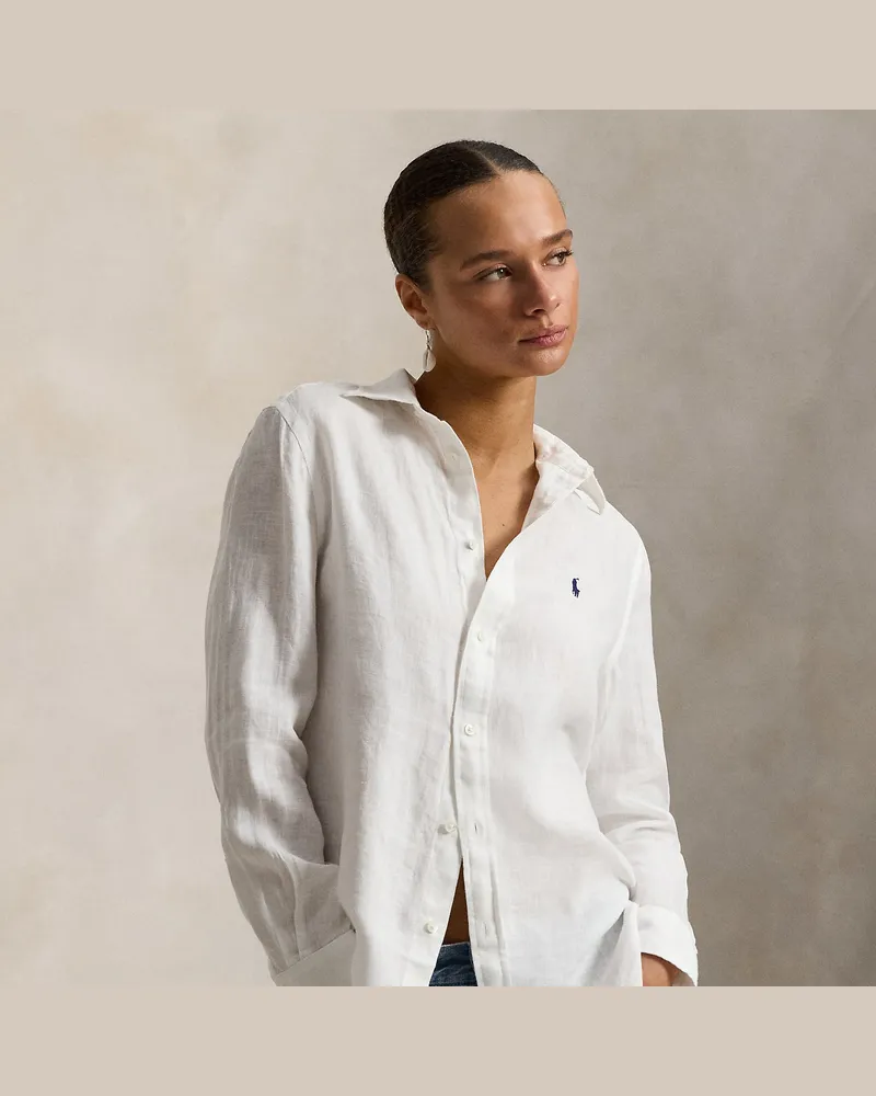 Ralph Lauren Classic-Fit Leinenhemd White