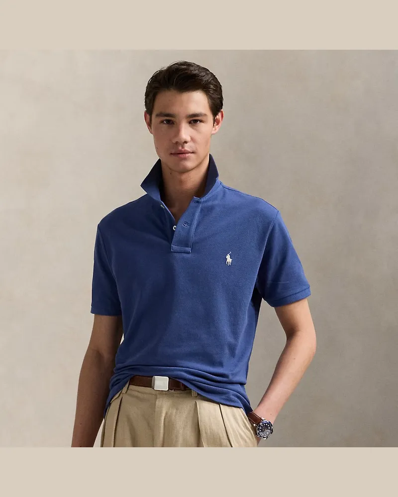 Ralph Lauren Slim-Fit Poloshirt aus Piqué Blue