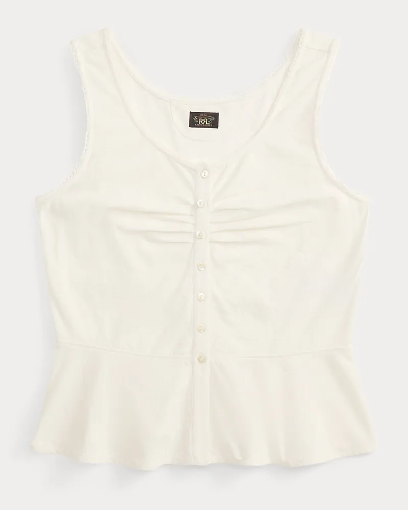 Ralph Lauren Ärmelloses Oberteil aus Jersey Cream