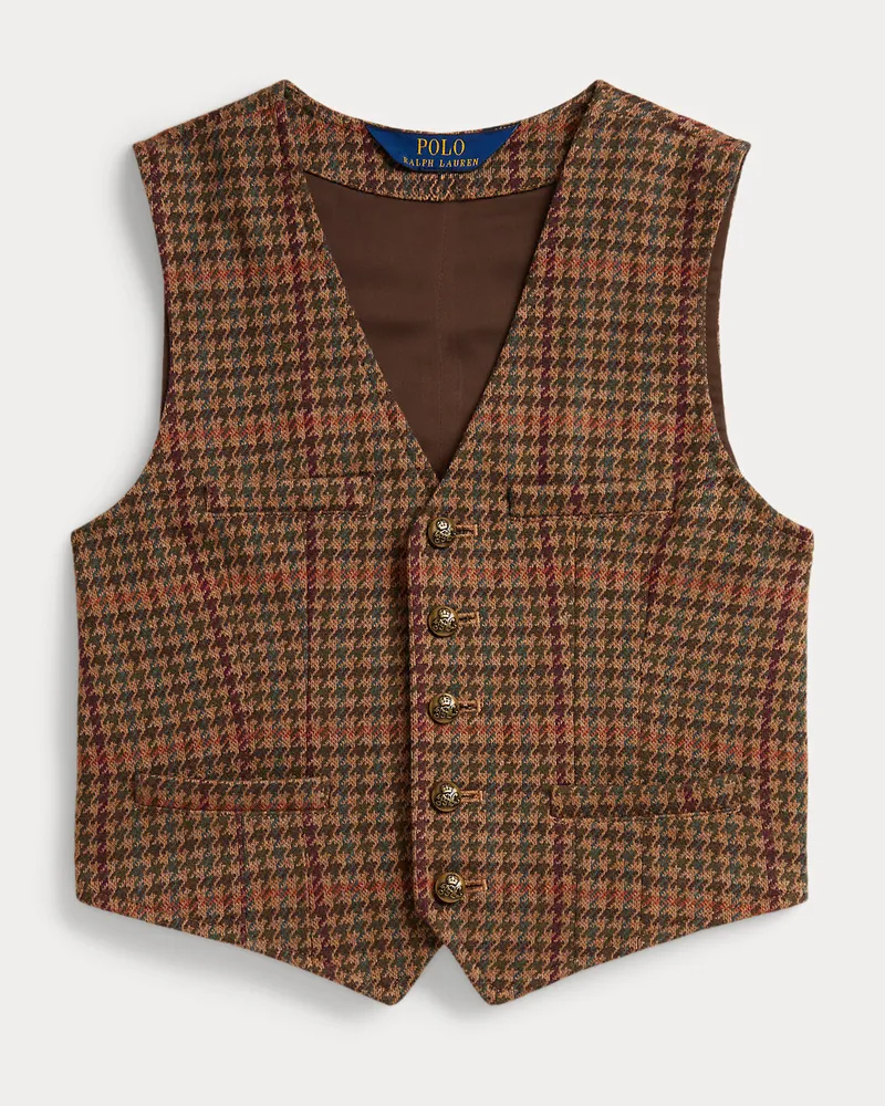 Ralph Lauren Doppellagige Weste mit Karomuster Brown