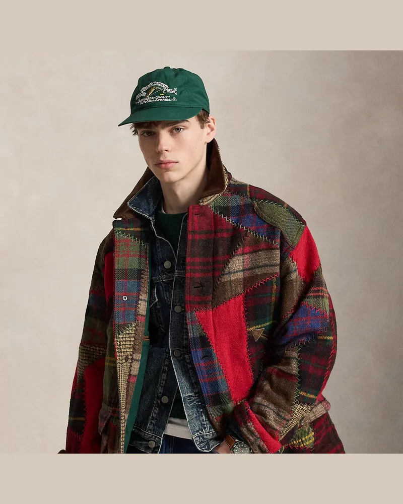 Ralph Lauren Patchwork-Utility-Jacke mit Alpaka Multi