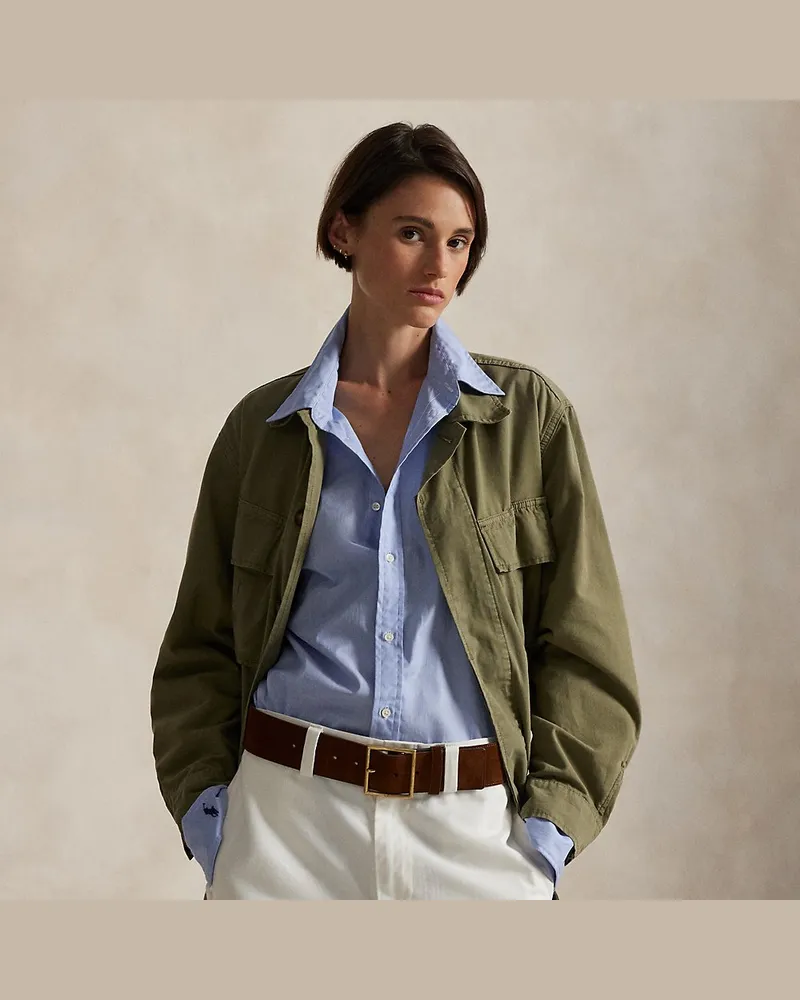 Ralph Lauren Utility-Jacke aus Baumwollsegeltuch Green