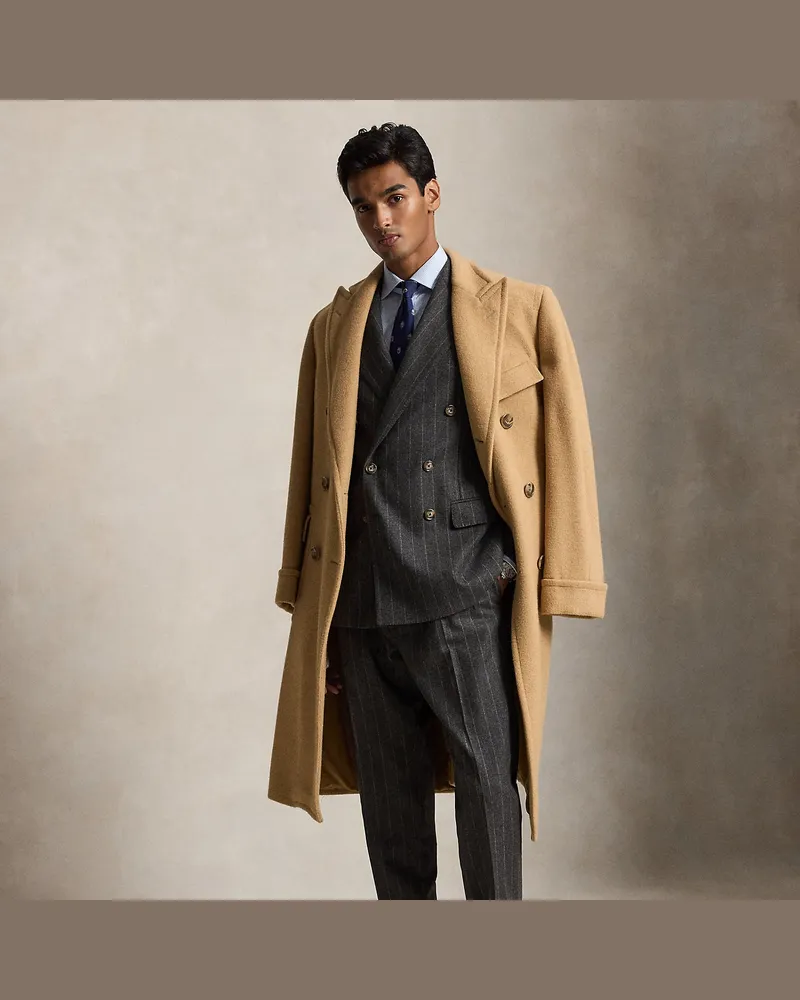 Ralph Lauren Tailored-Fit Polo-Wollanzug mit Streifen Grey