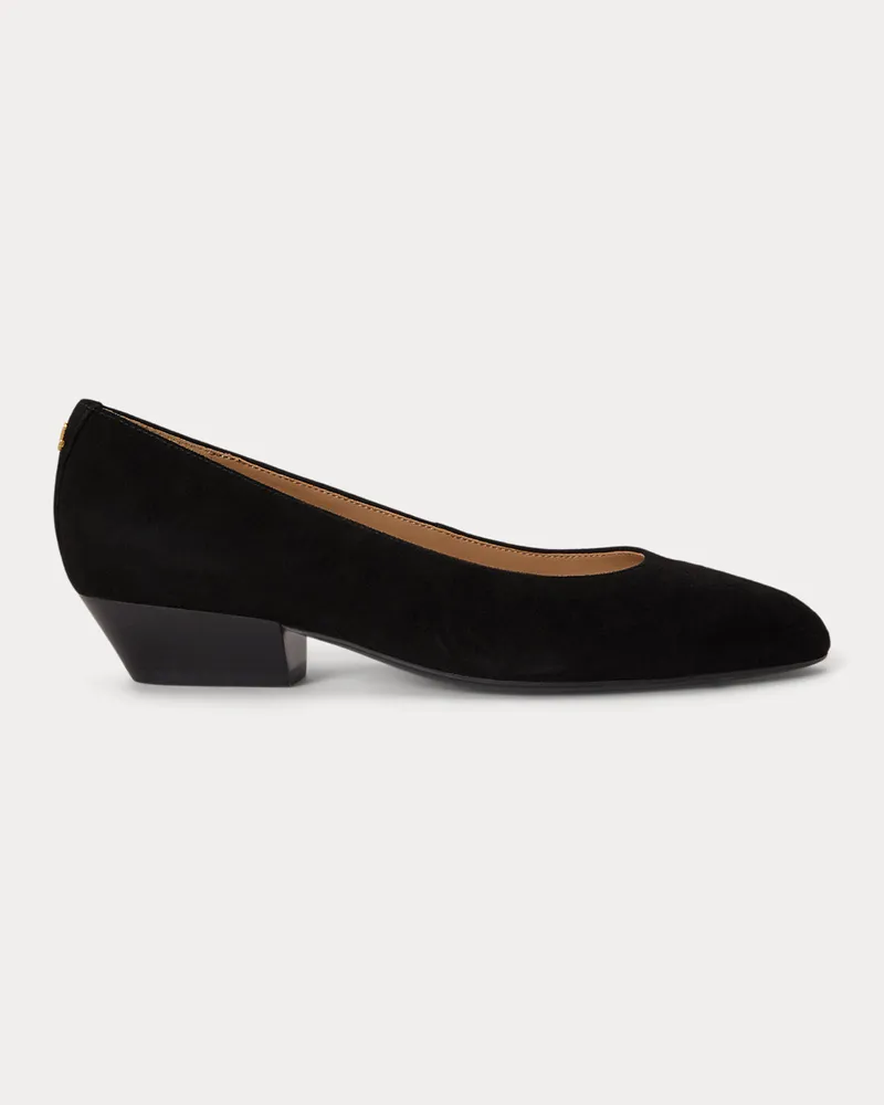 Ralph Lauren Ballerina Weslee aus Wildleder Black