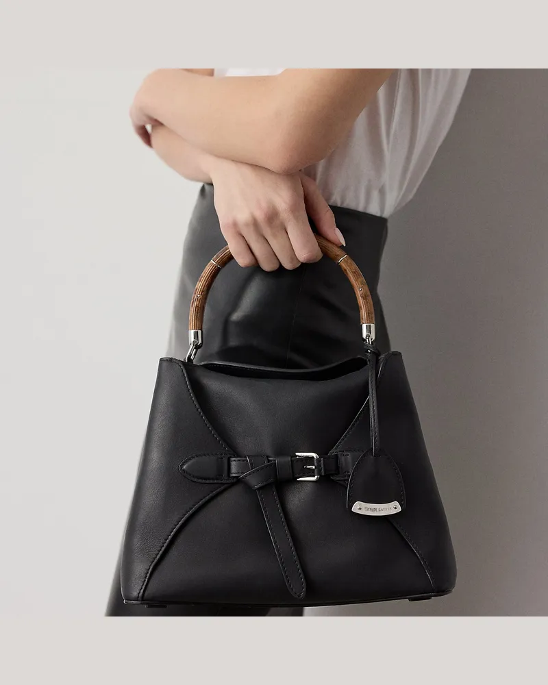 Ralph Lauren Die Kalbsledertasche  Ralph Lauren mit Griff Black