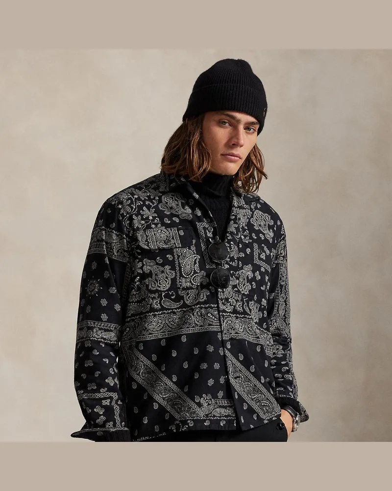 Ralph Lauren Classic-Fit Hemd mit Bandana-Druck Black
