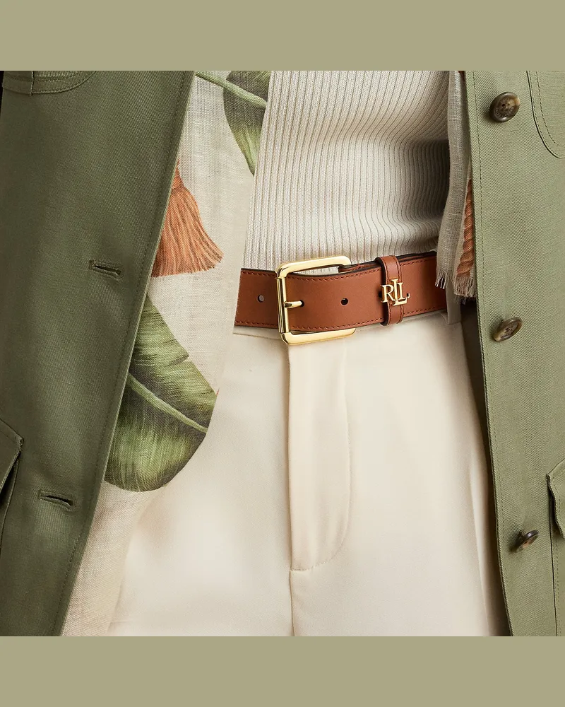 Ralph Lauren Ledergürtel mit Logoschlaufe Red