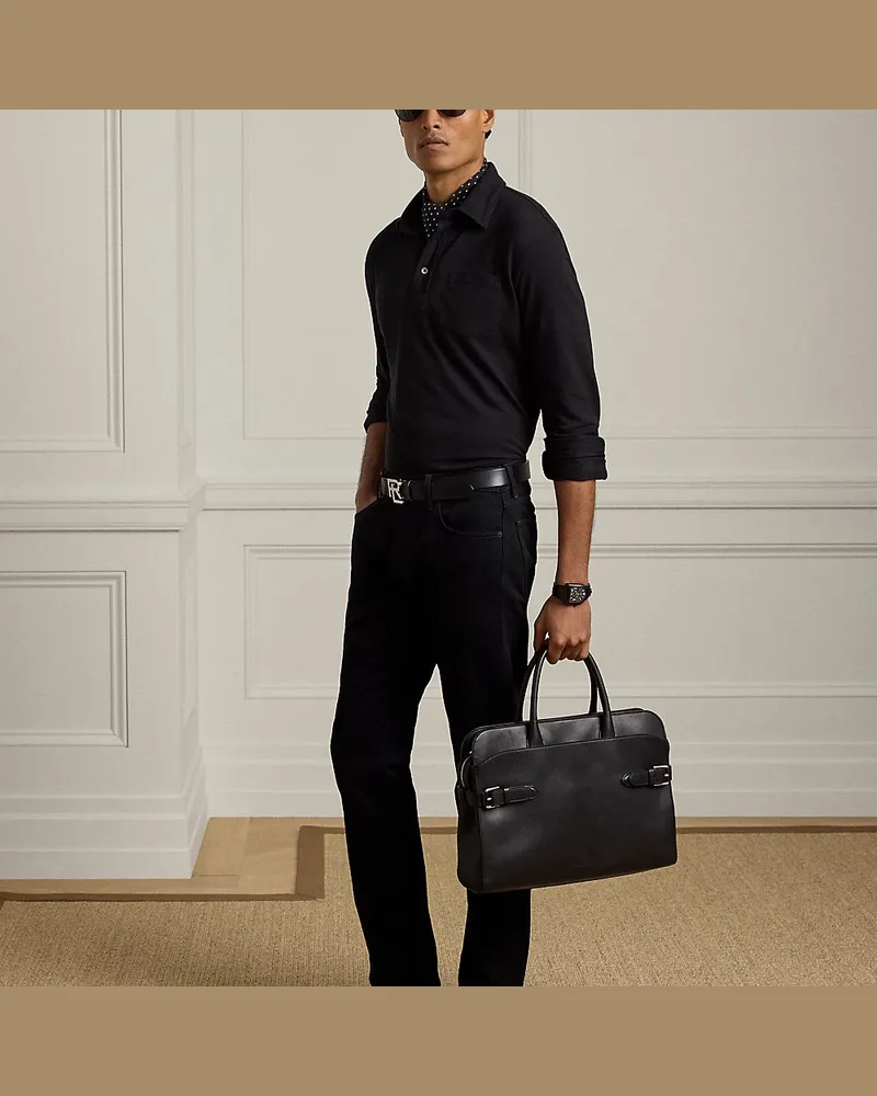 Ralph Lauren Pendleretui Bedford aus Kalbsleder Black