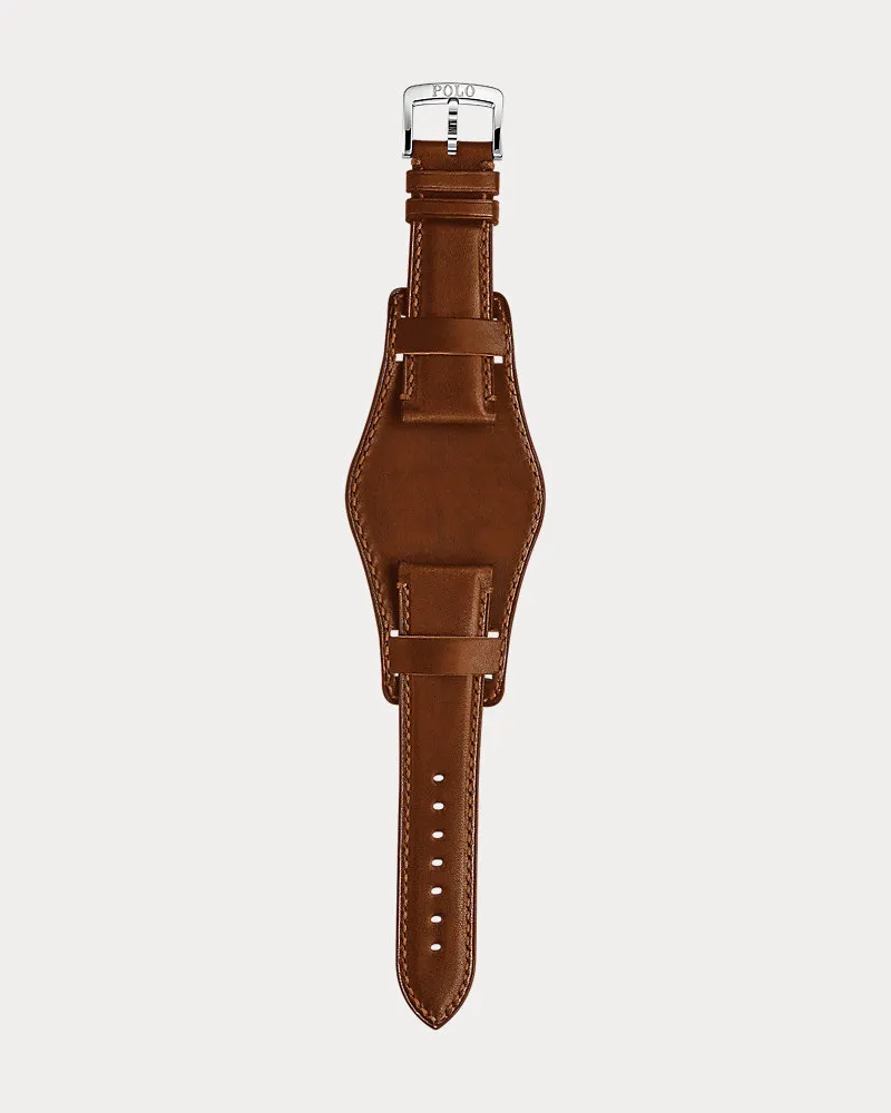 Ralph Lauren Uhrenarmband aus Kalbsleder Tan