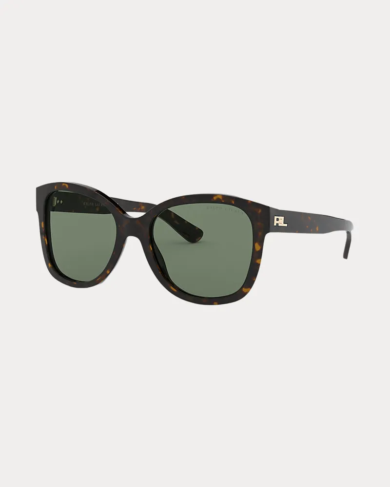 Ralph Lauren Eckige Sonnenbrille mit RL-Logo Brown