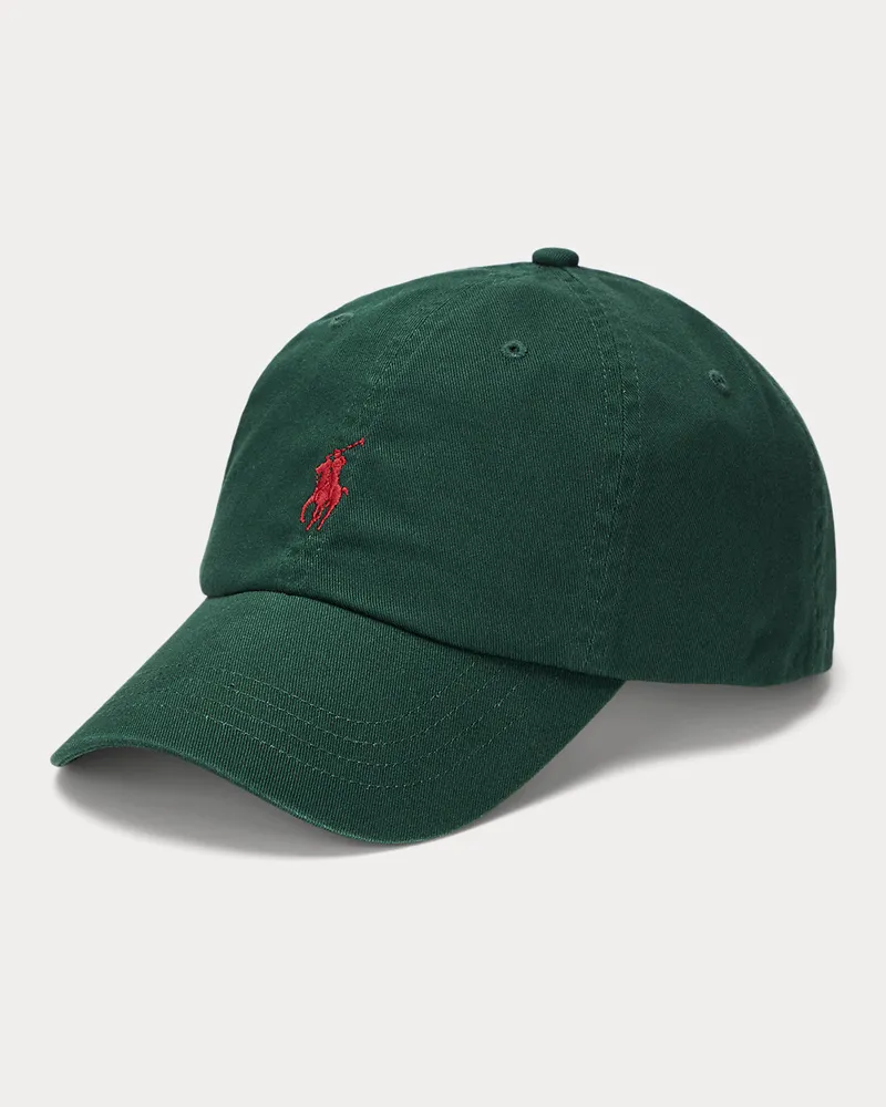 Ralph Lauren Klassische Baumwollchino-Baseballkappe Green