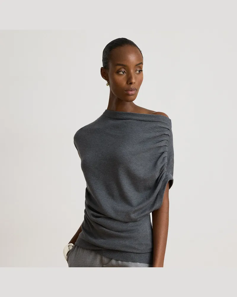 Ralph Lauren Asymmetrischer Pullover mit Flügelärmeln Grey