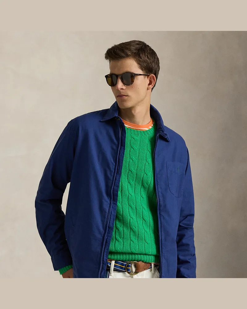Ralph Lauren Konfektioniert gefärbte Oxford-Hemdjacke Blue
