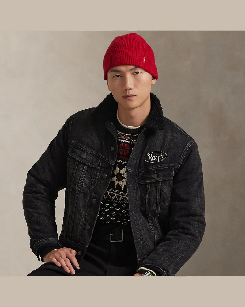 Ralph Lauren Relaxed-Fit Truckerjacke mit Futter Black