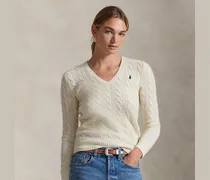 Woll-Kaschmir-Pullover mit Zopfmuster