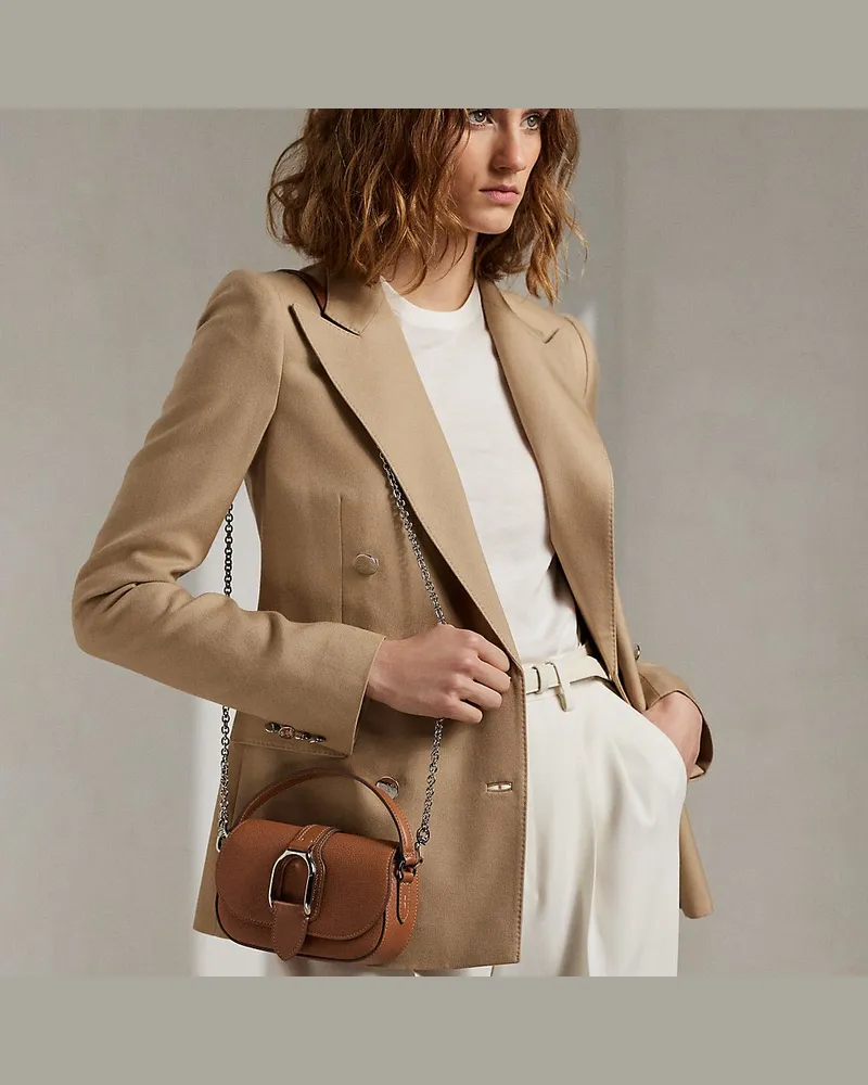 Ralph Lauren Mini-Ledertasche Welington mit Kette Gold