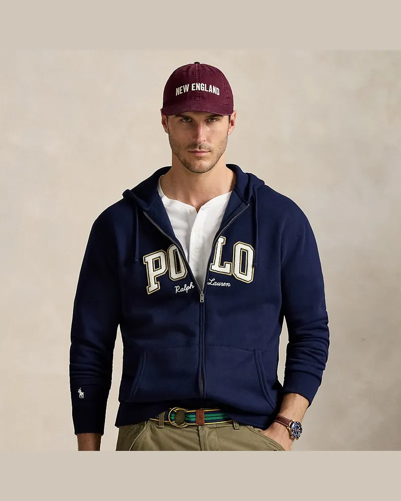 Ralph Lauren Große Größen - Fleece-Kapuzenjacke mit Logo Blue