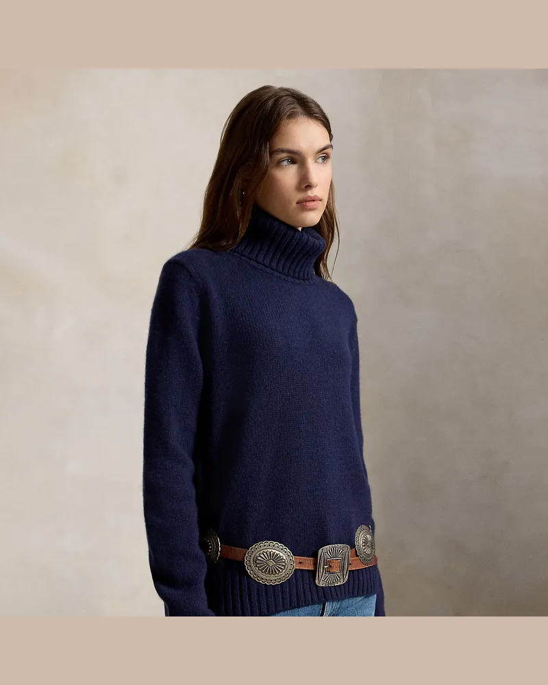 Ralph Lauren Wollpullover mit Rollkragen Blue