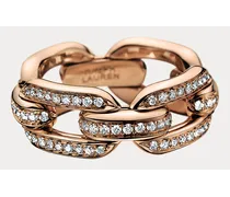 Roségold-Ring mit Pavé-Diamanten