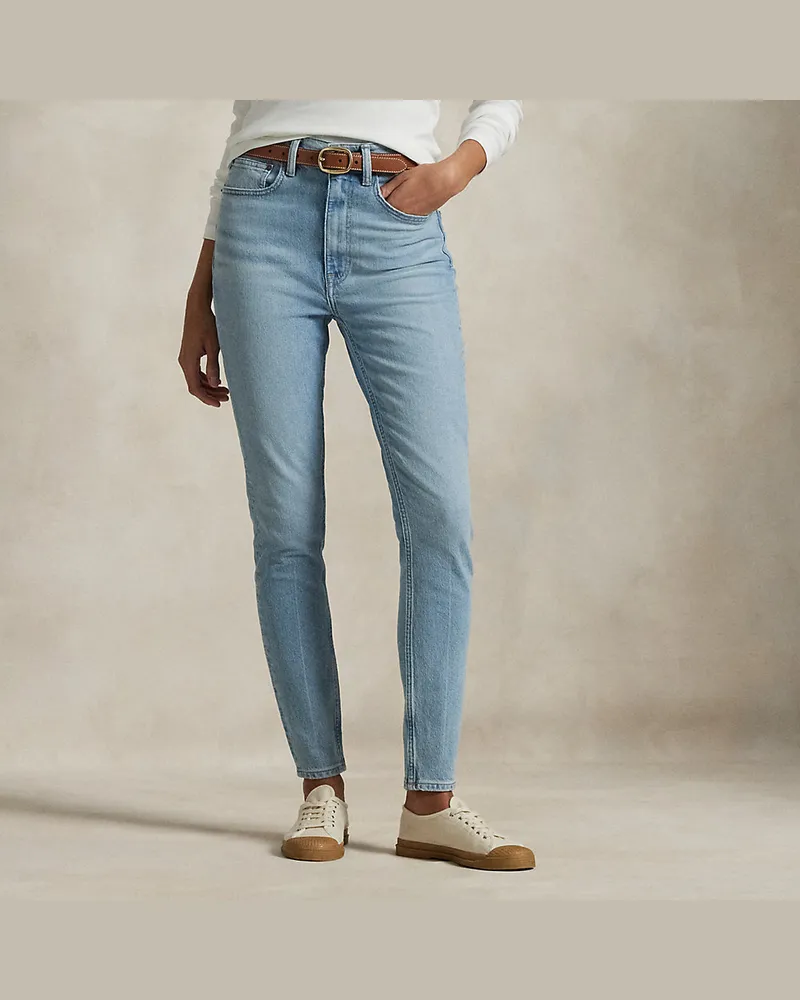 Ralph Lauren Super-Slim-Jeans mit hoher Leibhöhe Blue