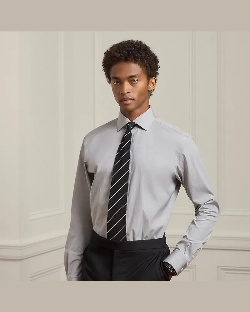 Ralph Lauren Fil-à-Fil-Hemd Grey