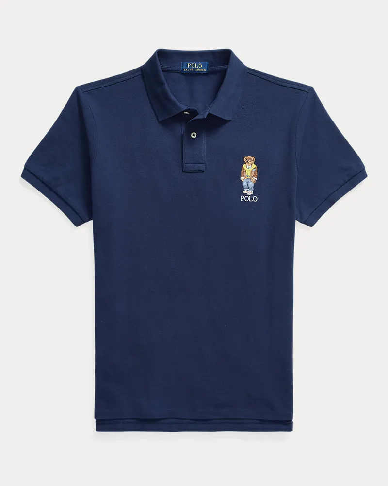 Ralph Lauren Custom-Slim-Fit Poloshirt mit Polo Bear Blue