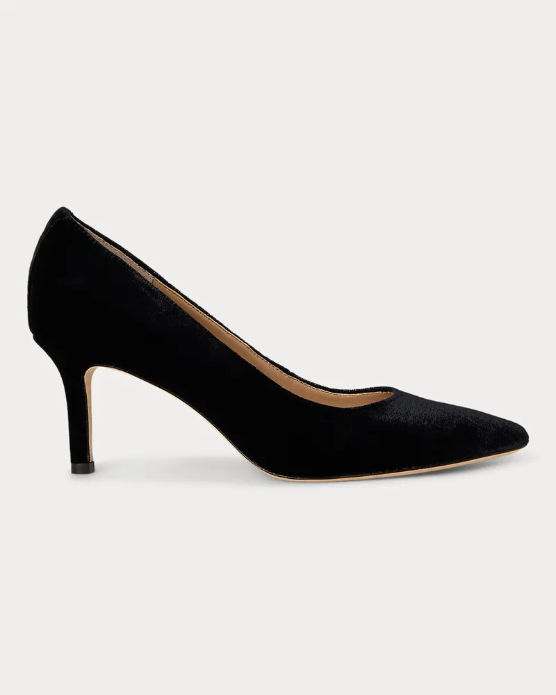 Ralph Lauren Pumps Lanette aus Samt Black