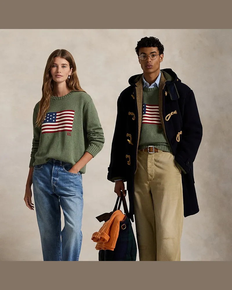 Ralph Lauren Der klassische Flaggenpullover Green