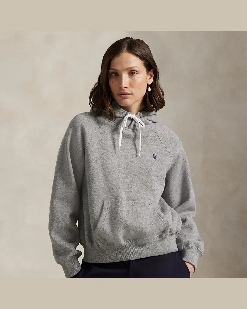 Ralph Lauren Shrunken-Fit Kapuzenpullover aus Fleece Grey