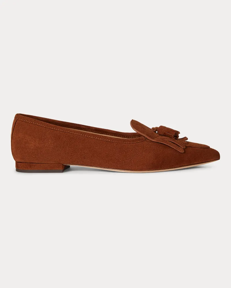 Ralph Lauren Ballerina Londyn aus Schafwildleder Brown