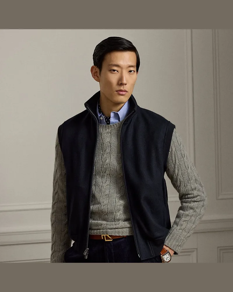 Ralph Lauren Weste Felton aus Kaschmir Blue