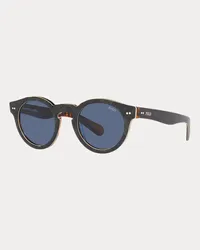 Ralph Lauren Karierte Panto-Sonnenbrille Blue