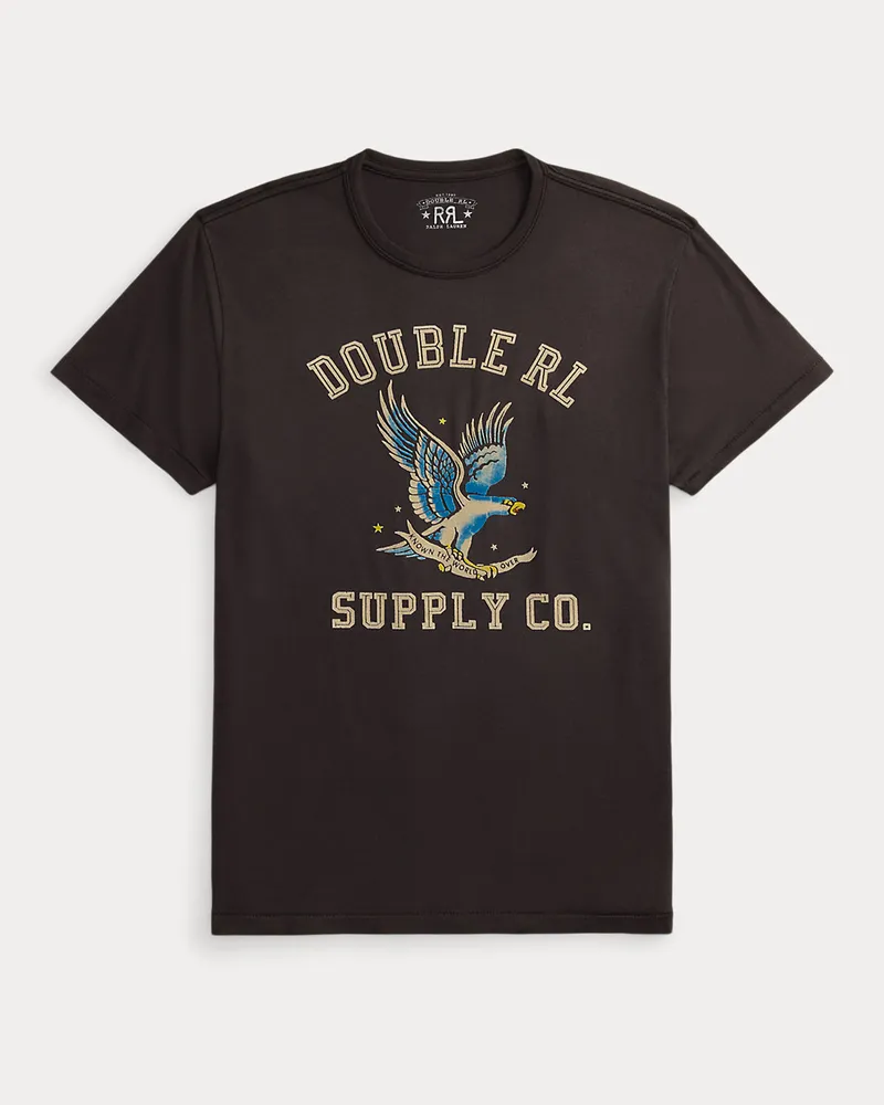 Ralph Lauren Jersey-T-Shirt mit Grafik Black
