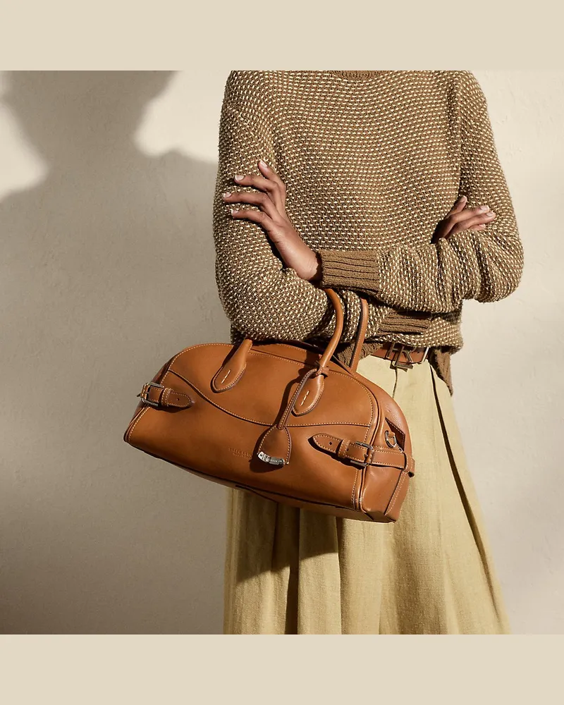 Ralph Lauren Tasche Bowler aus Kalbsleder Brown