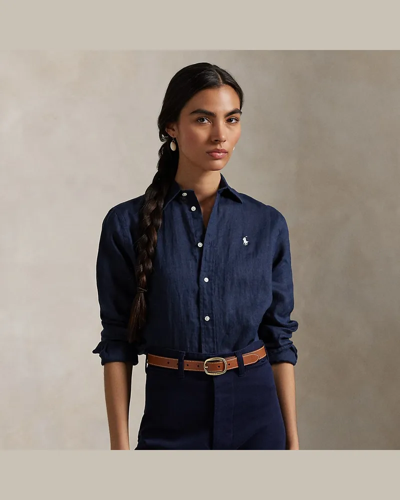 Ralph Lauren Classic-Fit Leinenhemd Blue