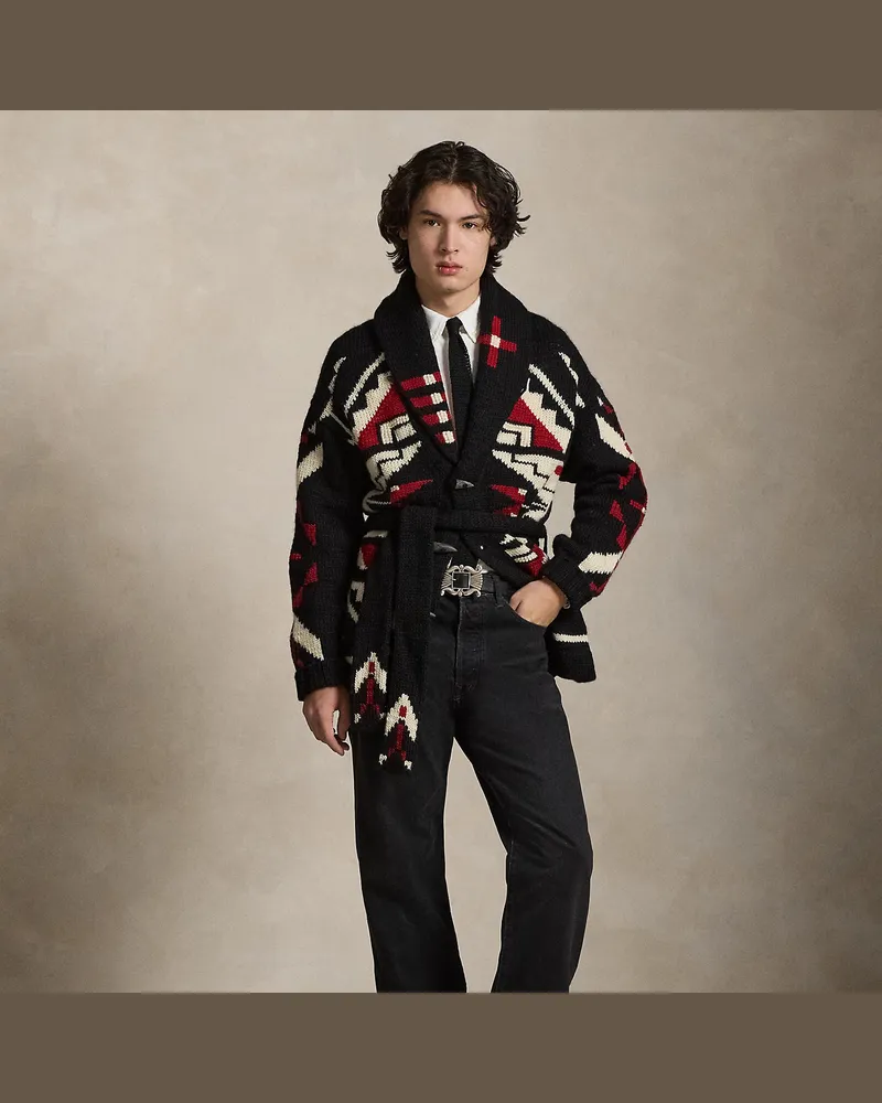 Ralph Lauren PRL x TÓPA Roter Windstern-Cardigan Black