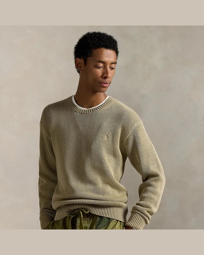 Ralph Lauren Konfektioniert gefärbter Pullover Tan
