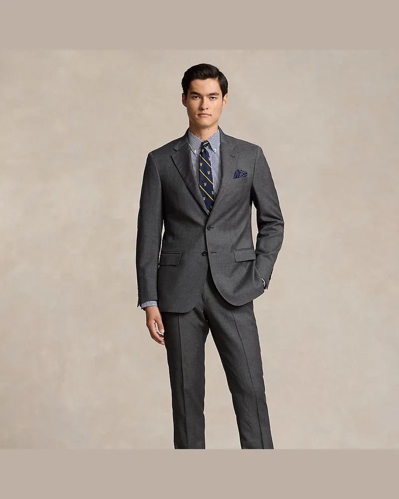 Ralph Lauren Anzug Polo aus Sharkskin-Wolle Grey
