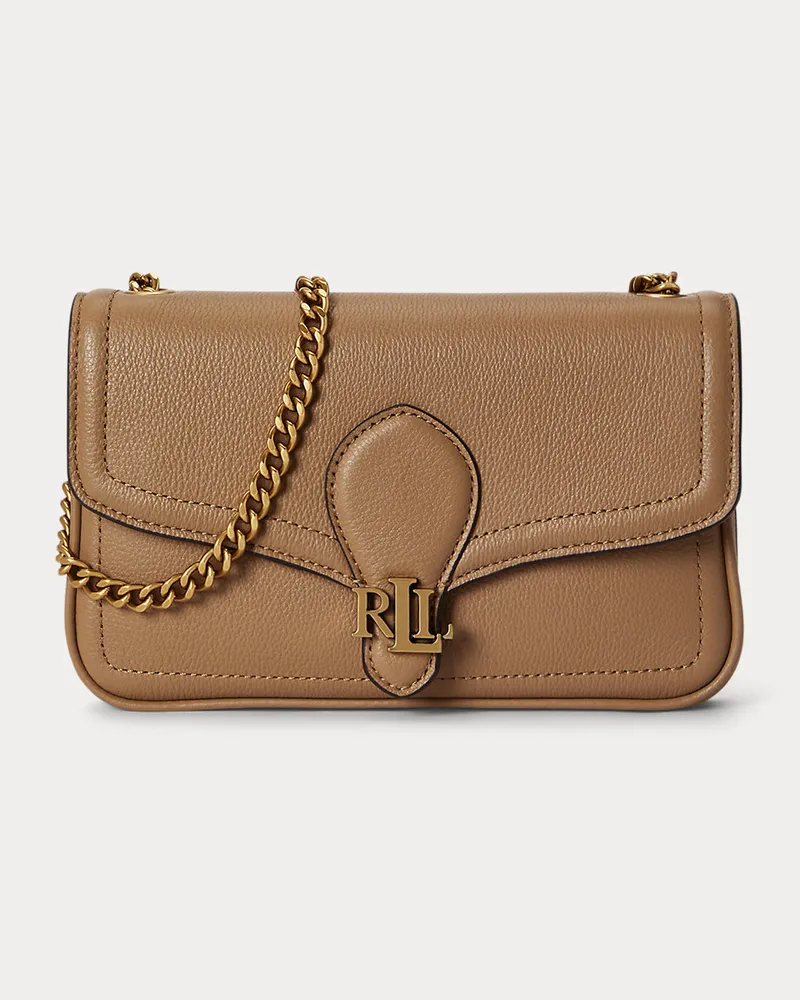 Ralph Lauren Umhänge-Geldbörse Bradley aus Leder Tan