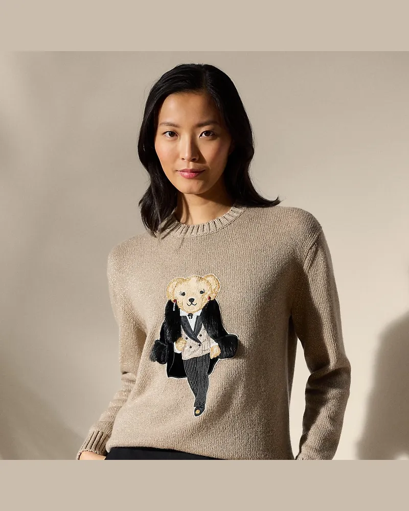 Ralph Lauren Pullover Lunar New Year mit Polo Bear Tan