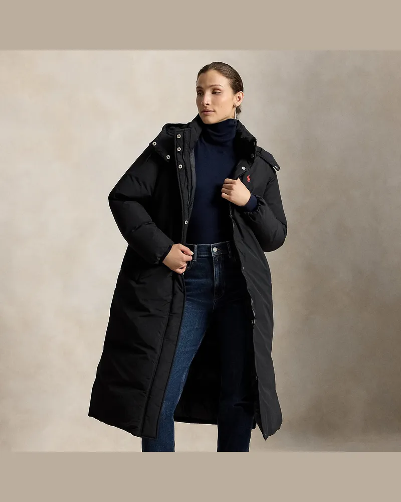 Ralph Lauren Mittelschwerer Puffer-Daunenmantel Black