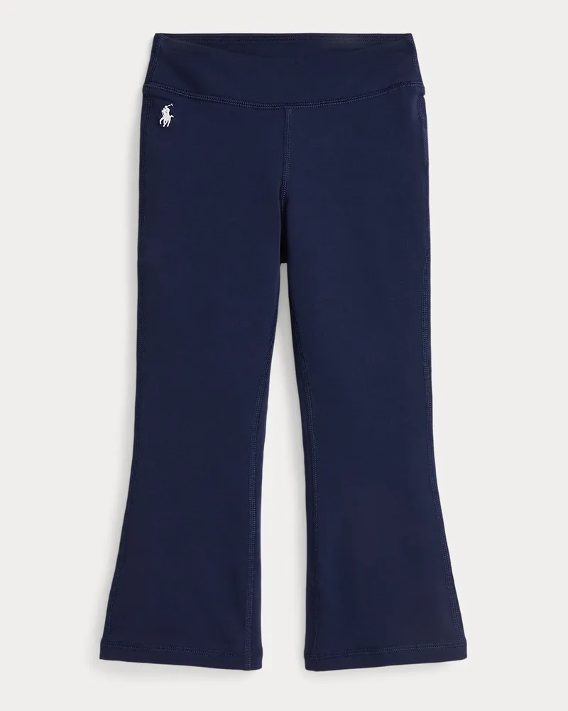 Ralph Lauren Stretchjersey-Leggings mit weitem Bein Blue