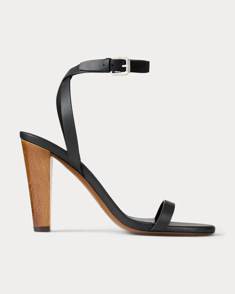 Ralph Lauren Sandale Graison aus Lammleder Black