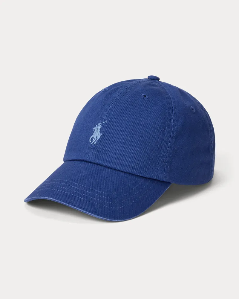 Ralph Lauren Klassische Baumwollchino-Baseballkappe Blue