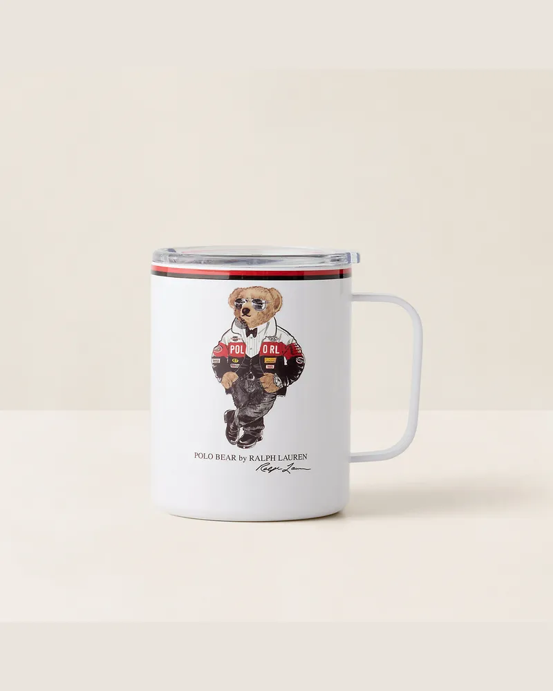 Ralph Lauren Home Outdoor-Becher mit Holiday Polo Bear White