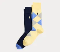 2er-Pack Anzugsocken mit Argyle-Muster