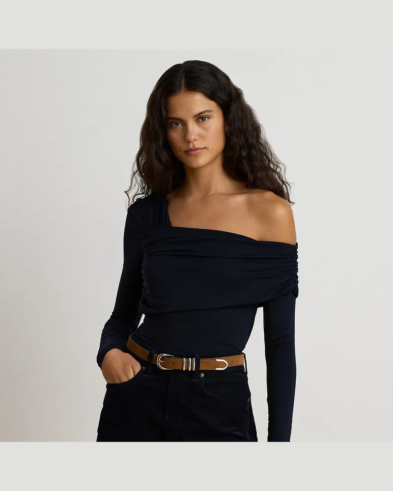 Ralph Lauren Asymmetrisches einschultriges Oberteil Blue