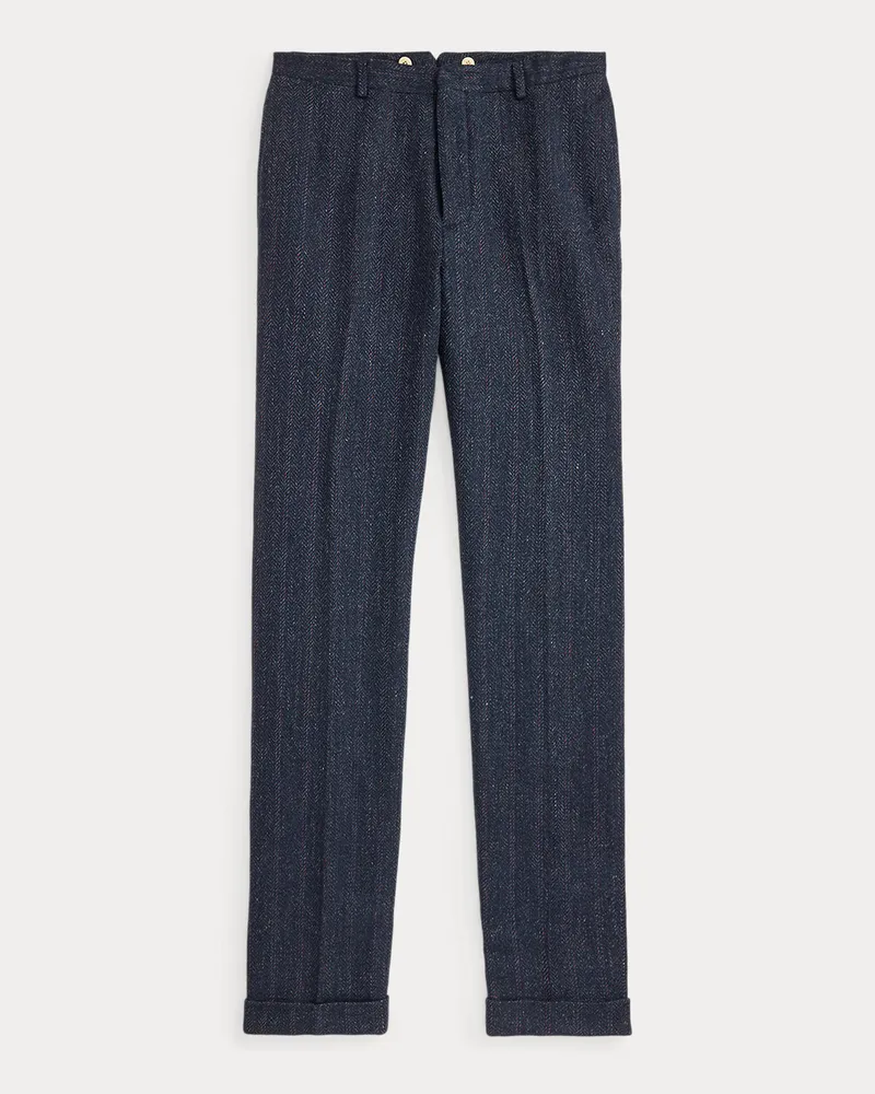 Ralph Lauren Slim-Fit Hose mit Fischgratmuster Blue