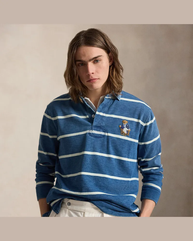 Ralph Lauren Classic-Fit Rugbyhemd mit Polo Bear Blue