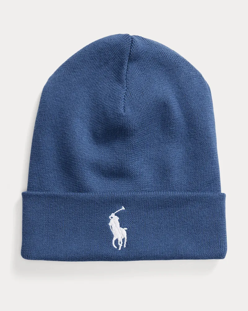Ralph Lauren Mütze aus gekämmter Baumwolle Blue